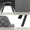 Fauteuil pivotant en velours Lucia, rembourré - gris Voir les images du produit 5
