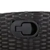 7-tlg. Garten-Essgruppe mit Kissen Schwarz Poly Rattan Produktbild-Vorschau 7