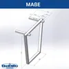 DanDiBo 2x Tischbeine Metall Schwarz 72 x 72 cm Produktbild-Vorschau 3