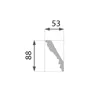 PROVISTON | Stuckleiste | Polystyrol | 53 x 88 x 2000 mm | Produktbild-Vorschau 2