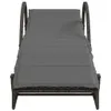 The Living Store Sonnenliegen 2 Stk. mit Auflagen Grau Poly Produktbild-Vorschau 5