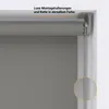 Close-up of a gray roller blind mechanism and chain, mounted in a window frame. Produktbild-Vorschau