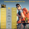 6000mAh Solar radio mit 4 verschiedenen Ladekabeln, Produktbild-Vorschau 3