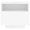Nachttische mit LED-Leuchten 2 Stk. Weiß 40x39x37 cm Produktbild-Vorschau 8