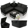 Juskys Polyrattan Lounge Santorini inkl. Abdeckung - Produktbild-Vorschau 1