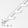 A technical drawing of a metal stair repair bracket. Produktbild-Vorschau