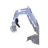 A blue mini excavator arm with a black attachment, shown against a white background. Produktbild-Vorschau