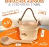 ALPENHAUCH Sauna Eimer mit Kelle [100% Naturholz] - Edler Produktbild-Vorschau 2