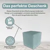 Best For Home | Würfel Pouf Hocker | Dunkles Blaugrün Poof Produktbild-Vorschau 4