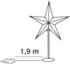 A diagram showing a decorative star lamp with a measurement indicating its size and a plug. Náhled obrázku produktu