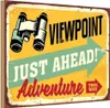 vianmo Holzschild 20x30 cm Viewpoint Adventure this way Produktbild-Vorschau 1