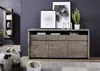 MASSIVMOEBEL24 Sideboard Akazie 191x45x96 grau lackiert Produktbild-Vorschau 3