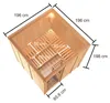 KARIBU Elementsauna Celine 4 Fichte Natur 68 mm, Innensauna Produktbild-Vorschau 1