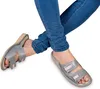 Damen Pantoletten mit Klettverschluss – Grau & Rosa – Produktbild-Vorschau 10