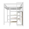 Hoogslaper 140 x 200 cm met bureau, inbouwkast en planken, Productafbeelding-voorbeeld 11