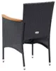 vidaXL Garten-Essstühle 4 Stk. Poly Rattan Schwarz Produktbild-Vorschau 4