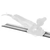 A close-up view of a circular saw guide rail system with a partially visible circular saw. Produktbild-Vorschau
