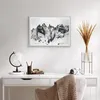 Gerahmtes Poster - Weißer Rahmen - Alpen Schnee Monochrom - Produktbild-Vorschau 6