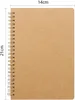 4 STK Notizbuch A5 Spirale Notizblock, Kraft Cover Produktbild-Vorschau 2