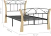 vidaXL Postelový rošt černý kov 90x200 cm Náhled obrázku produktu 7
