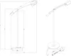 Dimmbare LED Stehleuchte schwenkbar, Höhe 126cm, Silber Produktbild-Vorschau 7