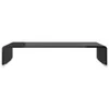 vidaXL Table TV/rehausseur d'écran verre noir 60x25x11 cm Voir les images du produit 3