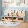 COSTWAY 3 in 1 Bücherregal Kinder mit Sitzbank, Kinderregal Produktbild-Vorschau 9