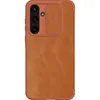 A brown phone case with a camera cover. Produktbild-Vorschau