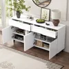 Merax Sideboard brillant, commode avec 4 tiroirs, 2 portes Voir les images du produit 8