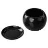 Blumentopf Blumenübertopf Schwarz Kugel Blumenschale mit Produktbild-Vorschau 5