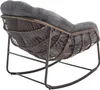 LVHOM Fauteuil à bascule avec coussin rembourré, fauteuil Voir les images du produit 4