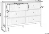 BELIANI Komoda biała MDF 6 szuflad złote uchwyty salon Podgląd zdjęcia produktu 3