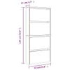 vidaXL Armoire à chaussures avec miroir 4 compartiments Voir les images du produit 14