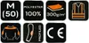 A collage of icons representing product features and specifications. Produktbild-Vorschau