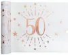 50. Geburtstag roségold Tischläufer 5 m x 30 cm Zahl 50 Produktbild-Vorschau 3