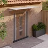 vidaXL Strieška na dvere sivá a transparentná 239x90 cm Náhľad obrázku produktu 2