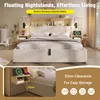 Letto imbottito idraulico Flieks 180x200 cm con comodini Anteprima dell’immagine prodotto 6