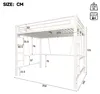 Hochbett, 140 x 200 cm, Metallbettgestell, Doppelleiter, Produktbild-Vorschau 7