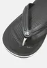 A close-up view of a black Crocs flip-flop. Produktbild-Vorschau