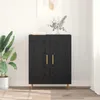 vidaXL Credenza look rovere nero 69,5 x 34 x 90 cm Anteprima dell’immagine prodotto 4