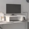 vidaXL Stojan na monitor bílý 50x27x15 cm z masivního Náhled obrázku produktu 2