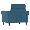 Sessel Blau 60 cm Samt Produktbild-Vorschau 5