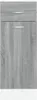A close-up of a gray wooden cabinet with two drawers and silver handles. Produktbild-Vorschau