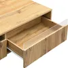 A close-up view of an open drawer in a wooden furniture piece, showing the interior and the ribbed texture of the drawer front. Produktbild-Vorschau