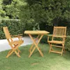 vidaXL 3-tlg. Garten-Essgruppe Klappbar Massivholz Akazie Produktbild-Vorschau 2