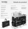 Cuisine de camping en aluminium 116 x 52 x 107 cm - noir Voir les images du produit 6