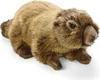 A plush toy marmot lying down on a white background. Produktbild-Vorschau