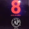 A close-up of the number 8 and the word 'COLOURS' in red, with an ACMI AP certification seal below. Náhľad obrázku produktu