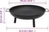 vidaXL Miska na oheň 67,5x58x22,5 cm ocelová Náhled obrázku produktu 6