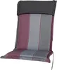 A striped chair cushion with a black top section. Produktbild-Vorschau